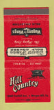Matchbook Cover - Hill Country Morgan Hill CA 30 Strike