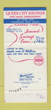 Matchbook Cover - Queen City Savings Plainfield NJ WEAR 30 Strike