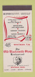 Matchbook Cover - Old Blacksmith Shop Restaurant Whitman MA 30 Stick