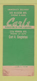 Matchbook Cover - Carls Liquors Miami FL Coral Gables 30 Stick