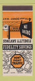 Matchbook Cover - Fidelity Savings Spokane Seattle WA 30 Stick