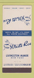 Matchbook Cover - White Roe Livingston Manor NY golf 30 Stick