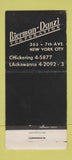 Matchbook Cover - Bierman Danzi Furs New York City 30 Stick