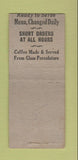 Matchbook Cover - S&C Coffee Cafe  Detroit? MI BOBTAIL