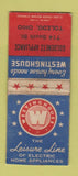 Matchbook Cover - Westinghouse Appliance Goldenetz Toledo OH WEAR BOBTAIL