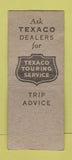 Matchbook Cover - Texaco oil gas Joe Arch Twin Falls ID low phone # WORN BOBTAIL