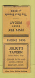 Matchbook Cover - Julius's Tavern Saginaw MI WEAR BOBTAIL