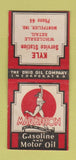 Matchbook Cover - Marathon oil gas Kyle Montpelier IN low phone # BOBTAIL
