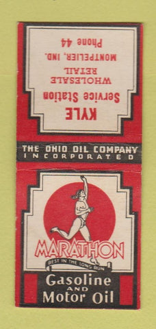 Matchbook Cover - Marathon oil gas Kyle Montpelier IN low phone # BOBTAIL