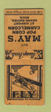 Matchbook Cover - May's Popcorn Carmel Grand Rapids MI WEAR BOBTAIL