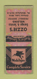 Matchbook Cover - Ozzie's Mobil oil gas Ottawa Lake MI WEAR BOBTAIL