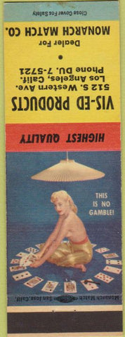 Matchbook Cover - Vis Ed Products Los Angeles CA pinup