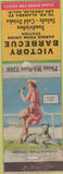 Matchbook Cover - Victory BBQ Los Angeles CA pinup WORN WWII