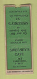 Matchbook Cover - Sweeney's Cafe San Francisco cA BOBTAIL