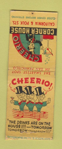 Matchbook Cover - Cheerio Corner House San Francisco CA BOBTAIL