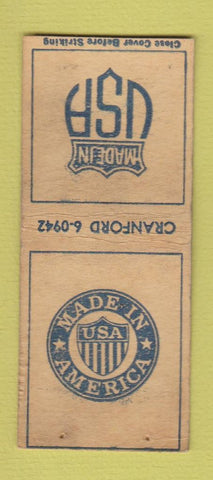 Matchbook Cover - United Engineering Made in USA BOBTAIL