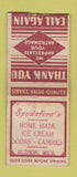 Matchbook Cover - Spadafora's Hudson MI STAMPED WEAR BOBTAIL