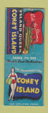 Matchbook Cover - Coney Island  Amusement girlie Cincinnati OH WEAR BOBTAIL