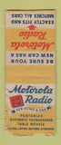 Matchbook Cover - Motorola Radio car auto WORN BOBTAIL