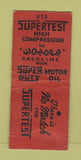 Matchbook Cover - Supertest oil gas Nigara Falls ON POOR BOBTAIL