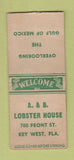 Matchbook Cover - A&B Lobster House Key West FL WEAR BOBTAIL