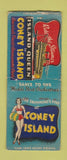 Matchbook Cover - Coney Island  Amusement girlie Cincinnati OH WEAR BOBTAIL