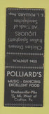 Matchbook Cover - Polliard's Restaurant Crafton PA BOBTAIL