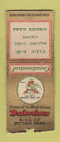 Matchbook Cover - Budweiser Beer Club Bar Billiards Cordova AK WEAR BOBTAIL
