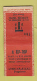 Matchbook Cover - Tip Top Adrian MI Lynn Halstead BOBTAIL