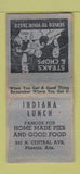 Matchbook Cover - Indian Lunch Phoenix AZ BOBTAIL