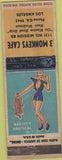 Matchbook Cover - 3 Monkeys Cafe Los Angeles CA pinup WORN