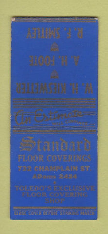 Matchbook Cover - Standard Floor Coverings Toledo OH HW Kieswetter BOBTAIL