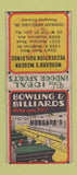 Matchbook Cover - Mergard's Billiards Bowling  BOBTAIL