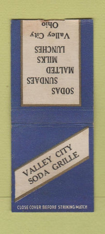 Matchbook Cover - Valley City Soda Grille Valley City OH BOBTAIL