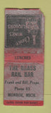Matchbook Cover - Brass Rail Bar Monroe MI WORN BOBTAIL