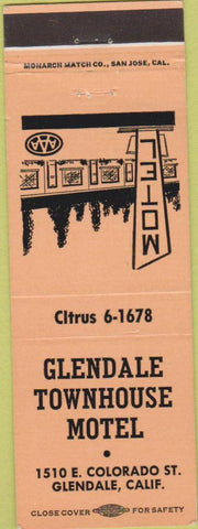 Matchbook Cover - Glendale Townhosue Motel Glendale CA