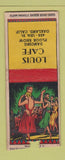 Matchbook Cover - Louis Cafe Oakland CA WEAR BOBTAIL