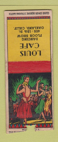 Matchbook Cover - Louis Cafe Oakland CA WEAR BOBTAIL