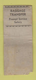 Matchbook Cover - Hotel Lenawee Taxi Cab Adrian MI low phone # WORN BOBTAIL