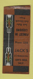 Matchbook Cover - Jack's Restaurant Santa Rosa CA BOBTAIL