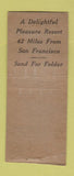 Matchbook Cover - Sonoma Mission Inn Boyes Springs CA WEAR BOBTAIL