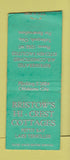 Matchbook Cover - Bristow's Hi Crest Cottages Tahlequah OK WEAR BOBTAIL