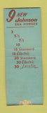 Matchbook Cover Johnson Boat Motors Gearhart's Henryetta OK low phone # BOBTAIL