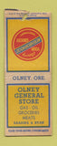 Matchbook Cover - Olney OR General Store oil gas grocery BOBTAIL
