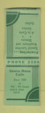 Matchbook Cover - Santa Rosa Cafe CA CROWN BOBTAIL