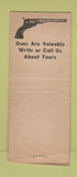 Matchbook Cover - Serven Guns Santa Ana CA antique firearms WEAR BOBTAIL