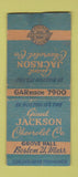 Matchbook Cover - Giant Jackson Chevrolet Boston MA WEAR BOBTAIL
