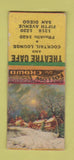 Matchbook Cover - Theatre Cafe San Diego CA WEAR BOBTAIL