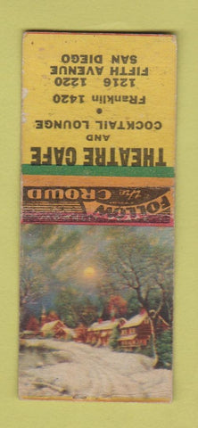 Matchbook Cover - Theatre Cafe San Diego CA WEAR BOBTAIL