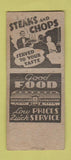 Matchbook Cover - Theatre Cafe San Diego CA WEAR BOBTAIL